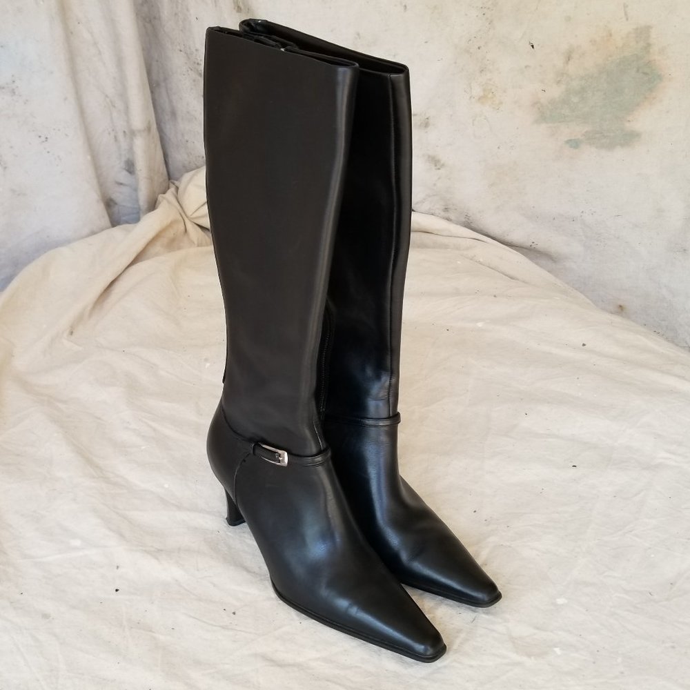 JOAN & DAVID CIRCA CjStanton Black Leather Boots 8M NEW w/o Tags